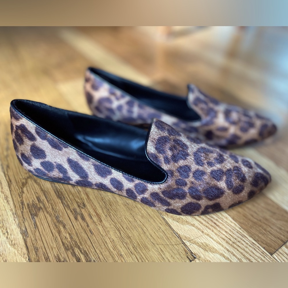 Nine West leopard print pointed loafer - 8